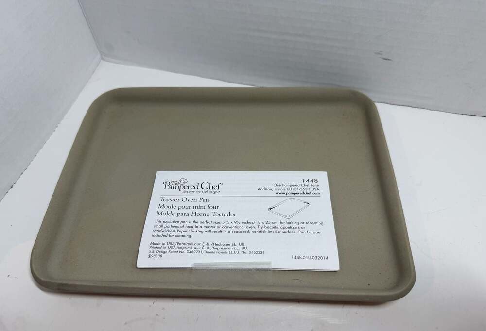 Pampered Chef Stoneware Toaster Oven Pan 1448